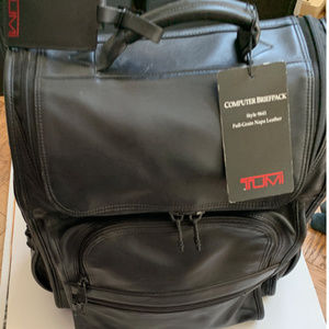 Tumi Leather Brief Pack Backpack - NEW